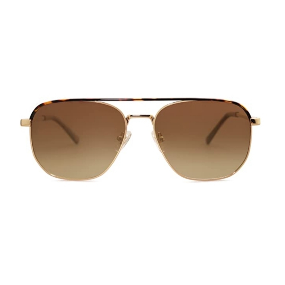Brown Retro Aviator Polarized Sunglasses Womens Mens Vintage Square Shades - Picture 2 of 5